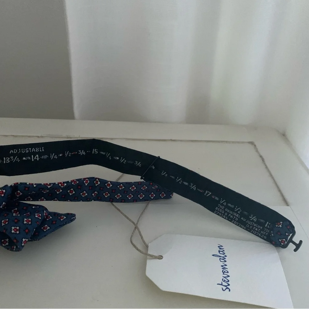 Steven Alan Bowtie Blue Red - Picture 5 of 7